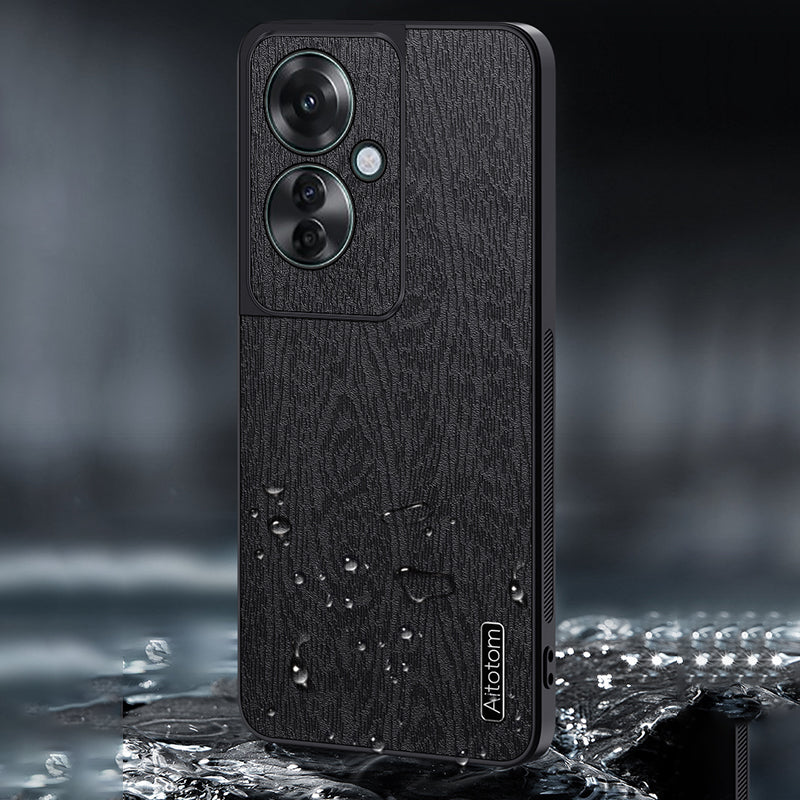 For Oppo Reno11 F 5G Case Wood Texture Leather+PC+TPU Hybrid Slim Phone Cover For Oppo Reno11 F 5G Case Wood Texture Leather+PC+TPU Hybrid Slim Phone Cover